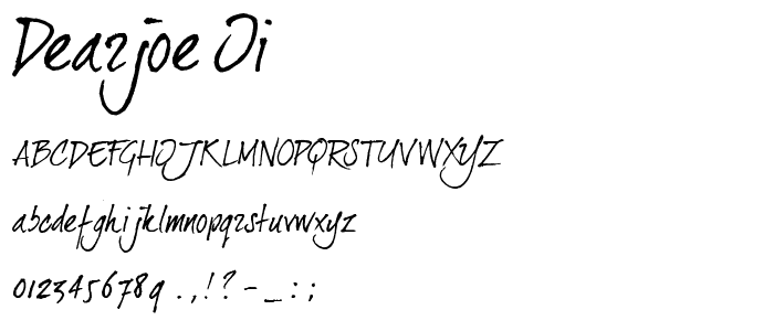 dearJoe II font